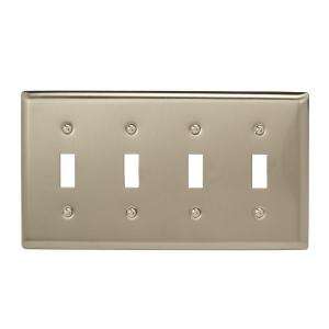   Gang Satin Nickel Toggle Switch Wall Plate 75T4N 