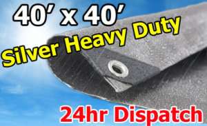 40x40 Silver Heavy Duty Tarps Triple Layer tarp 40 x 40  