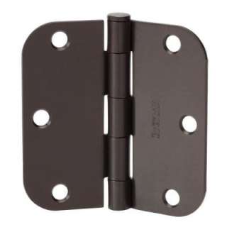 Crown Bolt 4 in. 5/8 in. Radius Oil Rubbed Bronze Inset Hinge 14999 at 
