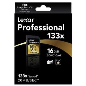 Lexar 16GB Professional 133x SDHC Memory Card Class 10 LSD16GCRBNA133