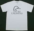 Ducks Unlimited Duck Head Logo T Shirt White Hunting Conservation New 
