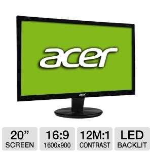 Acer P206HL bd 20 Class Widescreen LED Backlit Monitor   1600 x 900 