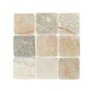 Daltile 12 in. x 12 in. Tumbled Stone Autumn Mist Slate Floor and Wall 