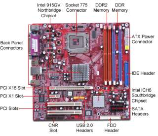 PC Chips M985G Intel Socket 775 microATX Motherboard / PCI Express 
