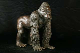 Bronze Gorilla Statue Monkey Primate Art Garden Figure  
