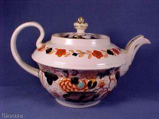 Early English Imari Porcelain Teapot late 18th early 19  