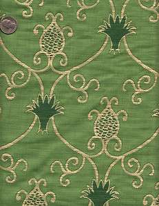 Green Tropical Pattern Woven Fabric By The Yard  