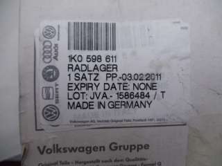 VW Golf 5 6 Plus Radlagersatz Radlager hinten Original 1K0598611 NEU 
