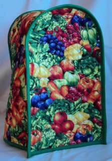 QUILTED Fruit & Vegetable KA Food Processor Cover Handmade 