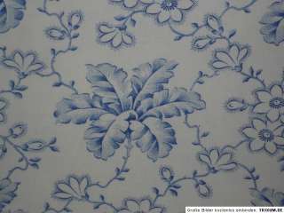 Bauernbettwäsche Stoff Blaue Blumen 120 / 40 cm TOP  