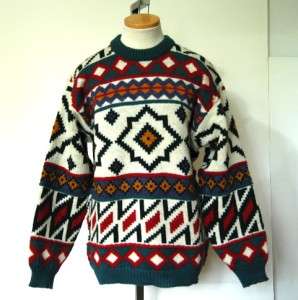 JOHN MOLLOY Ireland Mns Patterned Wool Sweater L NWOT  