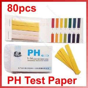 80 Strips Full pH 1 14 Test Paper Litmus Testing Kit  