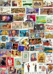 Malta, 100 different stamps collection  