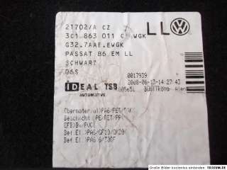 VW Passat 3C Fußmatten 3C1 863 011 C Komplett  