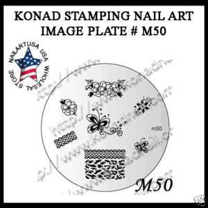 IMAGE PLATE M50 Konad Stamping Nail Art Design Nails  