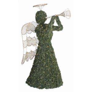   ft. LED Warm White Topiary Trumpet Angel 100025292 