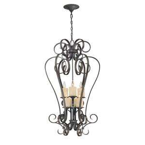 World Imports Stafford Spring Collection 6 Light Hanging Dark Antique 