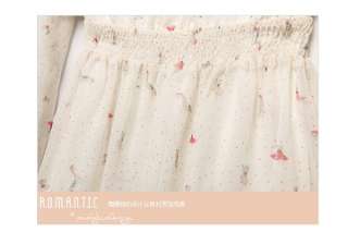 Women Fairy Tale Ruffle Chiffon Dress,9688L, BEIGE, sz S  