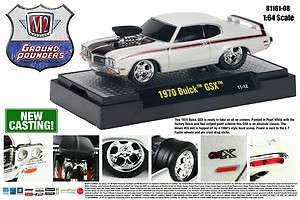   64 SCALE GROUND POUNDERS ISSUE #8   PEARL WHITE 1970 BUICK GSX  