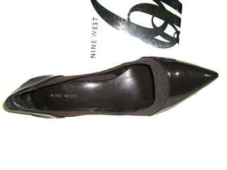 NINE WEST PLUMMYO Brown Textile/Man Made Upper Womens Shoes Pumps US 