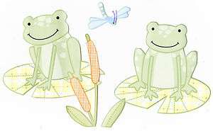 LEAP FROGGIE FROG DRAGONFLY NURSERY WALL STICKERS BORDER CUT OUTS 