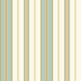 The Wallpaper Company 56 Sq.ft. Blue And Tan Barcode Stripe Wallpaper 