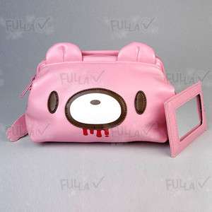 Gloomy Bear Pink Head Cosmetic Markup Bag with Mirror #080  