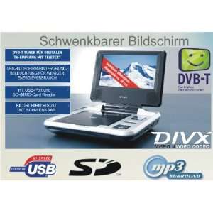 GRAN PRIX PORTABLE DVD PLAYER mit DVB T USB, SD Karte  