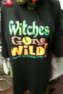 WITCHES GONE WILD T SHIRT PAGAN WICCAN FLYING ON BROOM HALLOWEEN FUNNY 