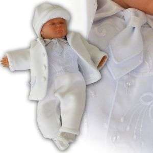 Taufe Taufanzug Jasper weiß 6 teilig Gr.62,68,74,80,86 Baby Winter 
