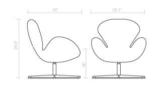 SWAN CHAIR modern vintage designer furniture lounge egg  