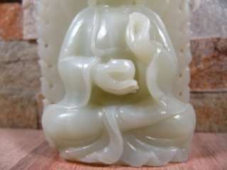 Fine Antique Chinese Carved Jade Kwan Yin Statue  