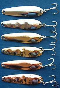 16 Nickel,Copper,Gold Plated Flutter Spoons  