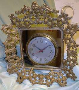 RETRO Fancy Gold Scrolls GILBERT Clock A Must See  