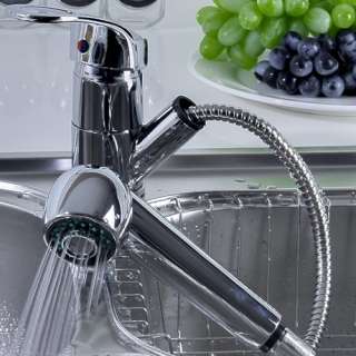 Pull Out Spray Kitchen Sink Faucet Handheld shower Mixer Tap 3294 
