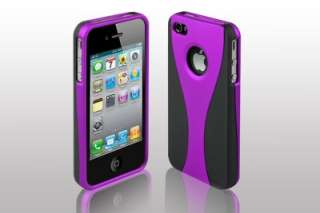 NEW Stylish Purple Rubberized Hard Case Accesory for Apple Iphone 4 4S 