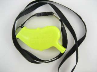 Yellow WindStorm All Weather Safety Whistle & Lanyard USA Made 