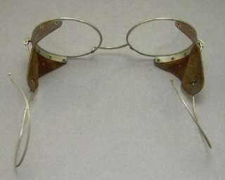 Vintage Willson Safety Glasses Goggles Leather Shields  