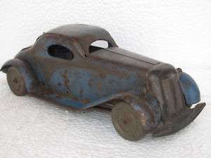 Rare & Huge Wind up Vintage Tin Car Toy, British Made  