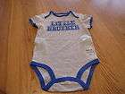   Carters infant Little Brother gray blue outfit 9 M months body suit