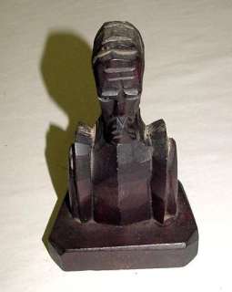 VINTAGE CARVED WOOD EUROPEAN KNIGHT KING CHESS PIECE ?  