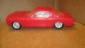 Vintage Mustang Fastback Red Mustang 1965 67 Plastic  
