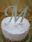 Monogram Cake Topper Initial Mirror Acrylic Letter  