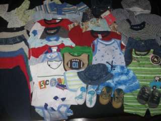 36 NEW & USED BABY BOY 0 3 MO 3 6 MO SPRING SUMMER CLOTHES LOT 3 PAIR 