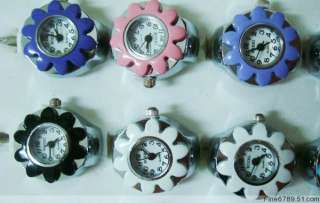 Wholesale 12Pcs Gear Wheel Mixed Color Watch Ring  