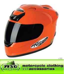 Nitro N250 VX Motorcycle Power Boat Helmet ORANGE XL  