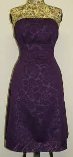 Alyn Paige New York Floral Strapless Prom Dance Party Dress Purple 