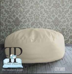Traveller Cream Posey Pillow ~ Bean Bag Poser photo prop, ottoman 