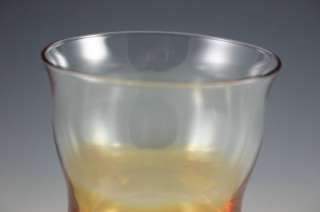   MOSER AMBER CRYSTAL ART GLASS ON THE ROCK WHISKEY TUMBLERS  