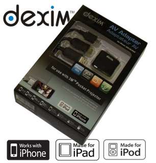 DEXIM 3M POCKET PROJECTOR AV ADAPTER FOR iPHONE & iPAD  